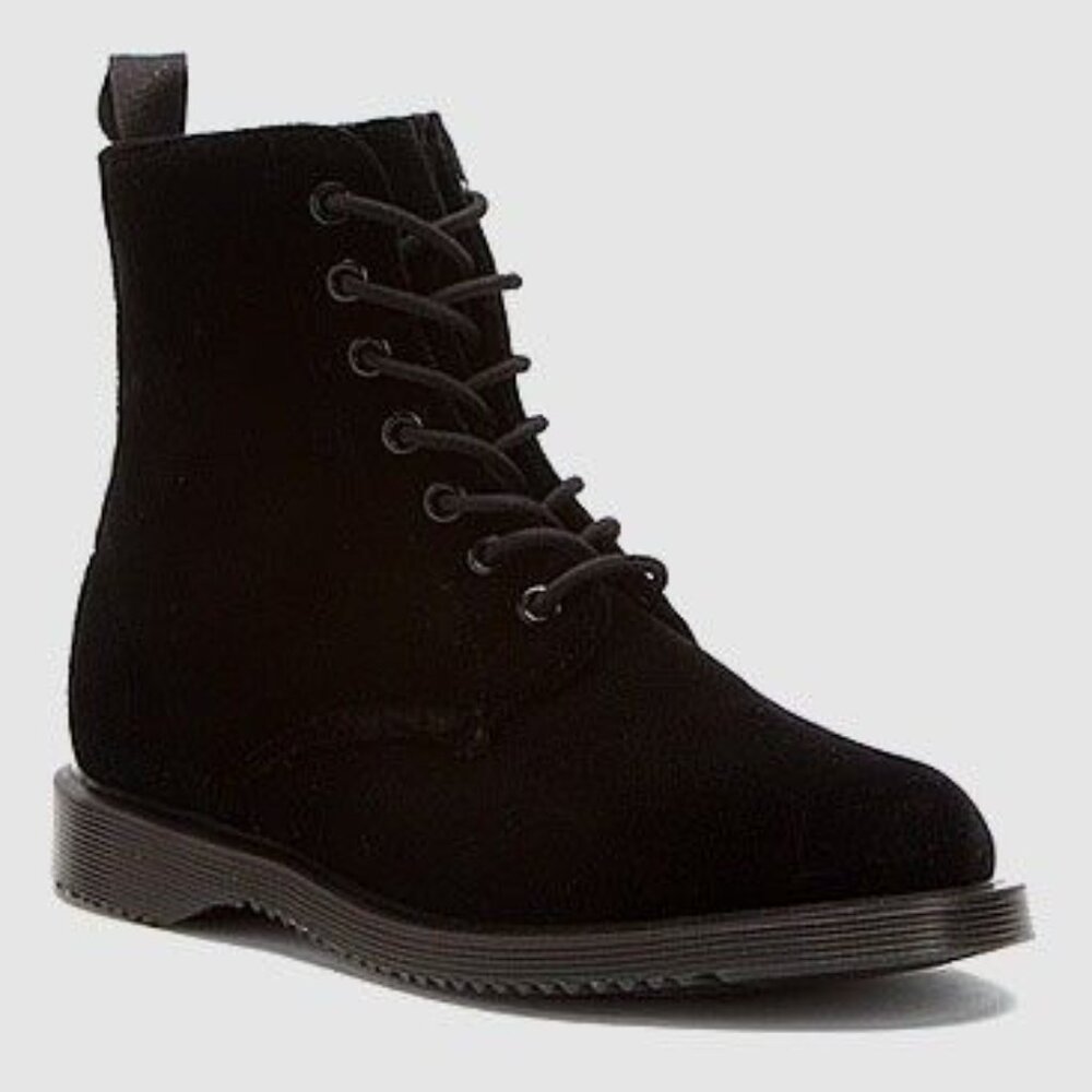 Dr. Martens Women's Black Evans Suede Lace Up‎ Ankle Moto Boots Size 7